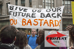Click for images of protest