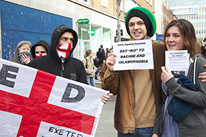 English Defence League meets anti-racists